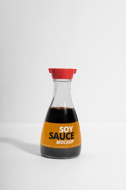 Soy sauce packaging mockup