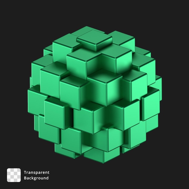 Soyut bir nesnenin 3D illüstrasyonu