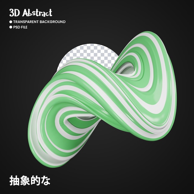 Soyut şekillerin 3D render’ı