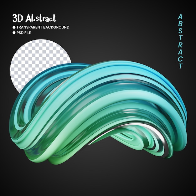 Soyut şekillerin 3D render’ı