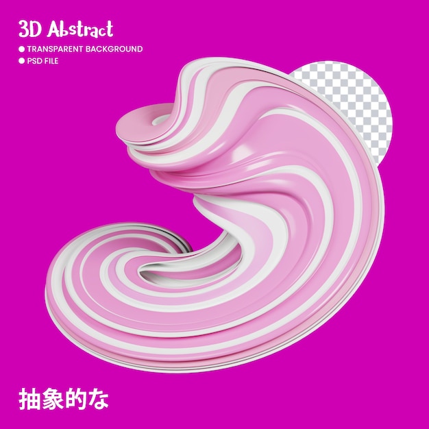 Soyut şekillerin 3D render’ı