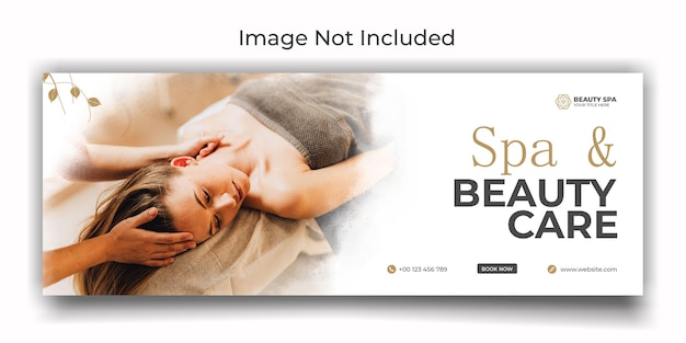 PSD spa and beauty care social media or facebook cover template design