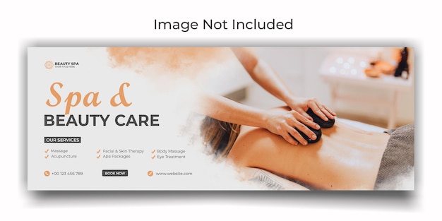 PSD spa and beauty care social media or facebook cover template design