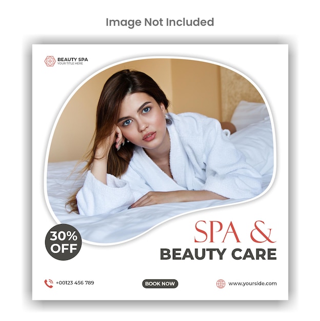 Spa and beauty care social media or instagram post template design