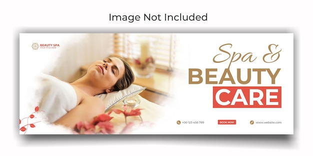 PSD spa and beauty center social media or facebook cover template design