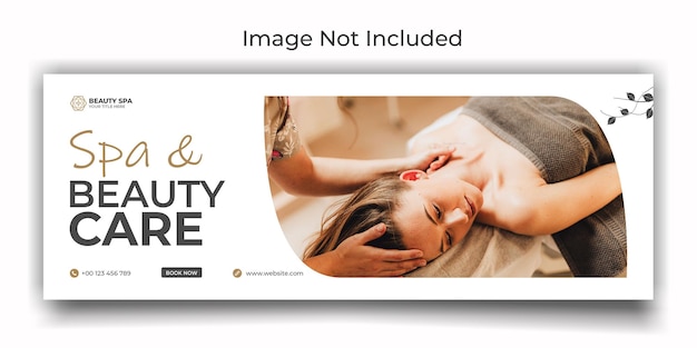 PSD spa and beauty center social media or facebook cover template design