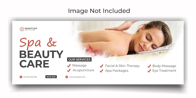 PSD spa and beauty center social media or facebook cover template design