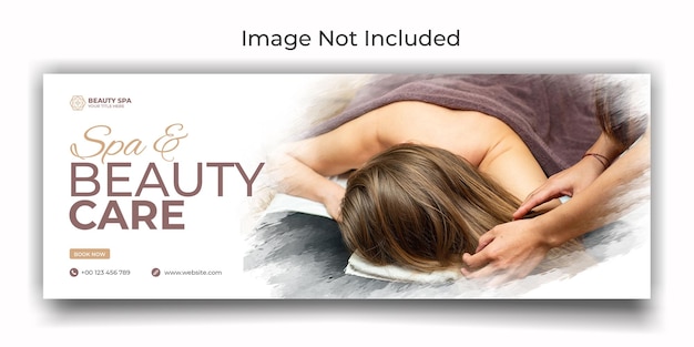 Spa and beauty center social media or facebook cover template design