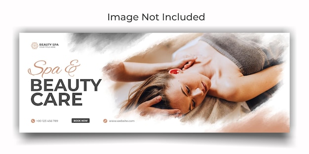 Spa and beauty center social media or facebook cover template design