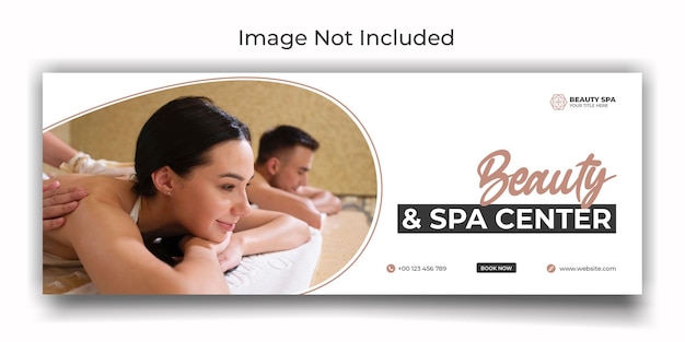 Spa and beauty center social media or facebook cover template design