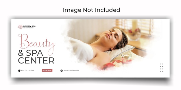 PSD spa and beauty center social media or facebook cover template design