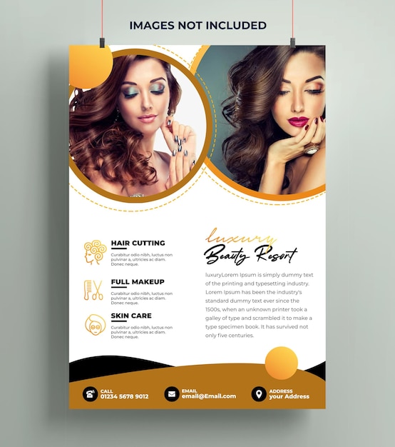 PSD spa and beauty flyer