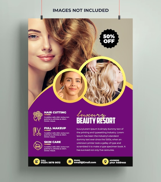 PSD spa and beauty flyer