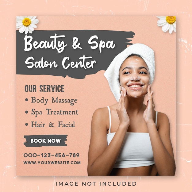 Spa Beauty Salon Social Media Banner Post