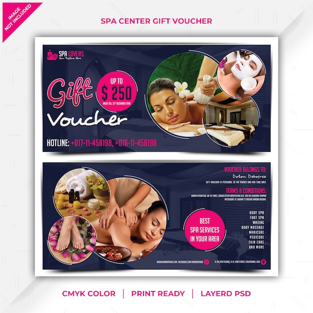 PSD spa center gift voucher