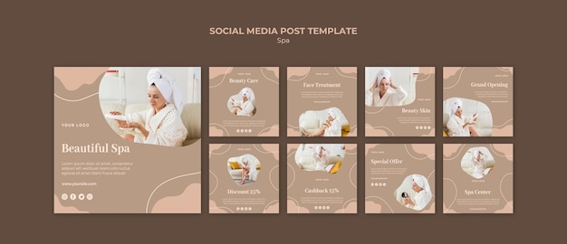 Spa concept social media post template