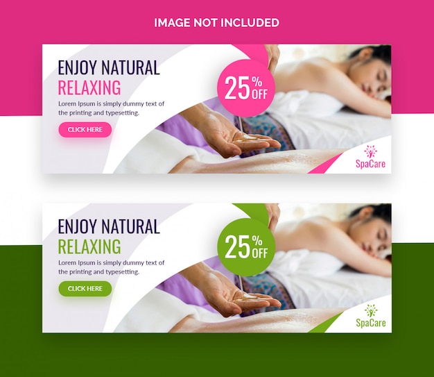 PSD spa facebook cover or banner