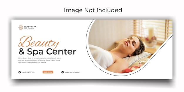 PSD spa massage center social media or facebook cover template design