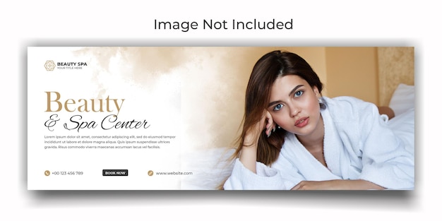 PSD spa massage center social media or facebook cover template design