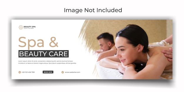 PSD spa and massage center social media or facebook cover template design