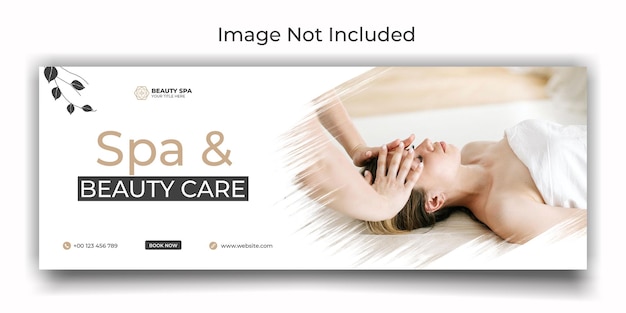 PSD spa and massage center social media or facebook cover template design