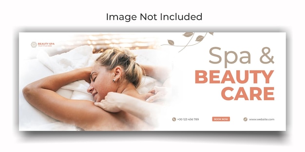 PSD spa and massage center social media or facebook cover template design