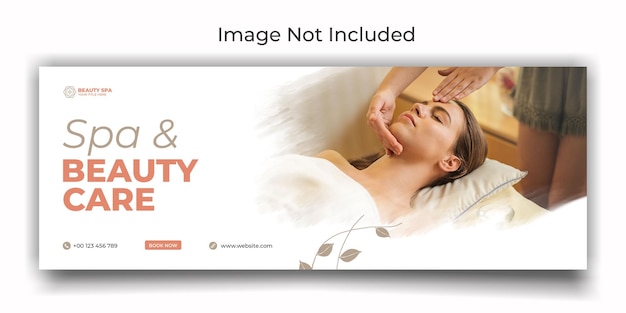 PSD spa and massage center social media or facebook cover template design