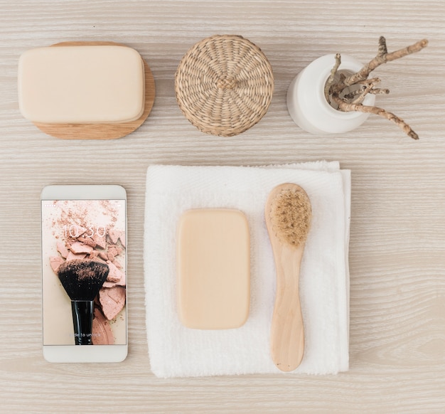 Spa mockup with smartphone