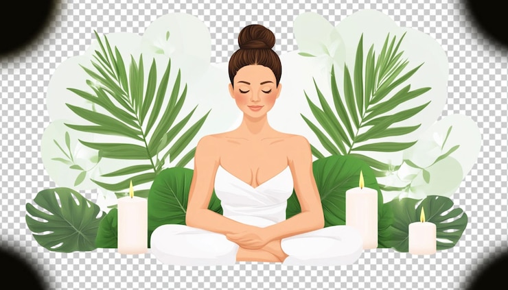 PSD spa relax on transparent background