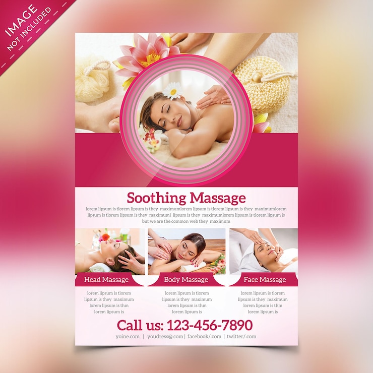 PSD spa schoonheid flyer-sjabloon