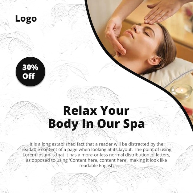 spa social media post design