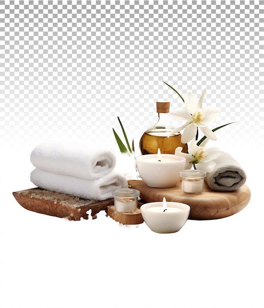 PSD spa supplies with no background distractions