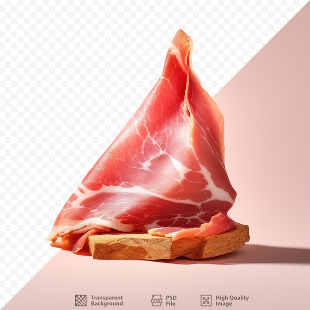 PSD spaanse ham jamon serrano op transparante achtergrond