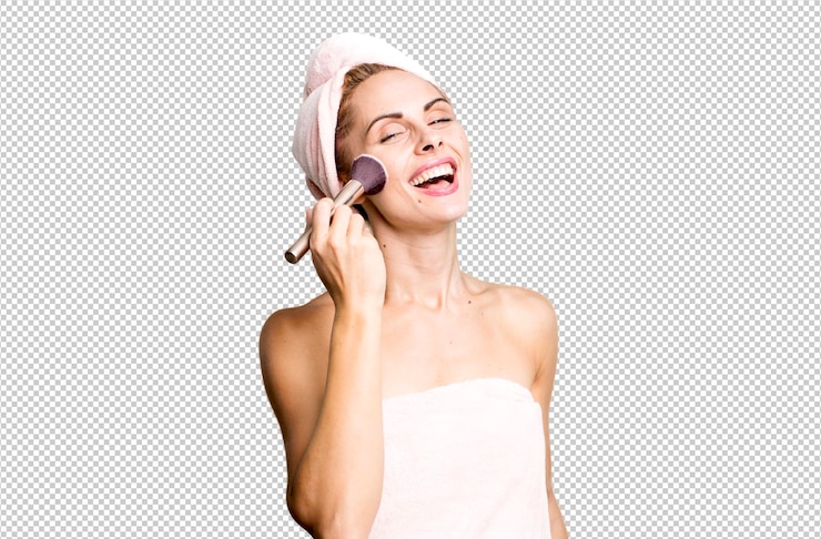 PSD spaanse mooie jonge vrouw schoonheid en make-up concept