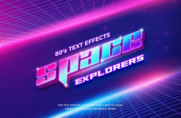 Space 3D Text Style Effect