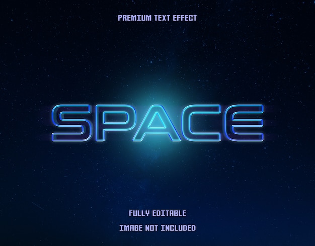 Space blue text effect