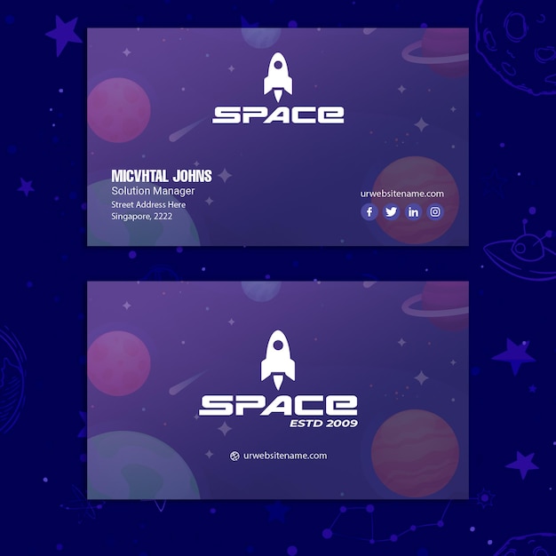 PSD space business card