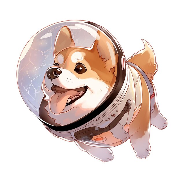 PSD space corgi astronauten doggo cutout