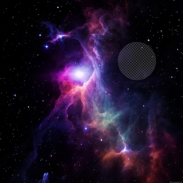 PSD space galaxy dark universe in transparent background