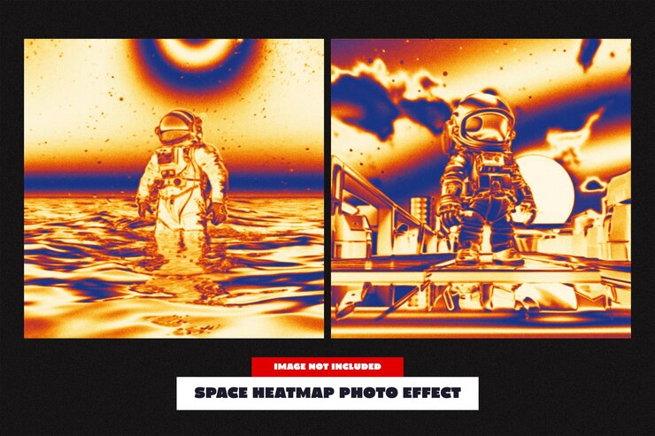 PSD space heatmap photo effect for square