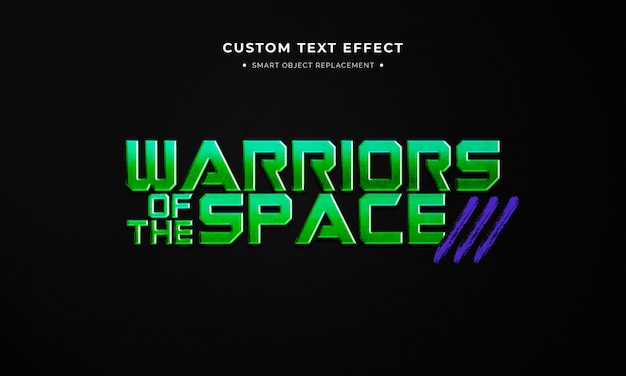 Space movie 3d text style effect