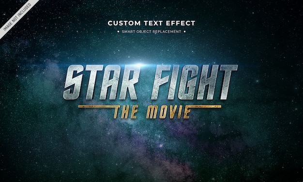 PSD space movie 3d text style effect