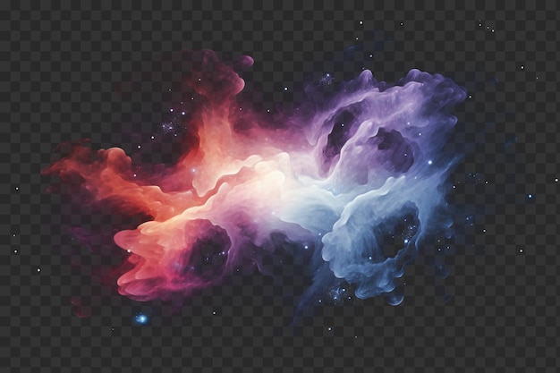 Space nebula isolated on transparent background png psd