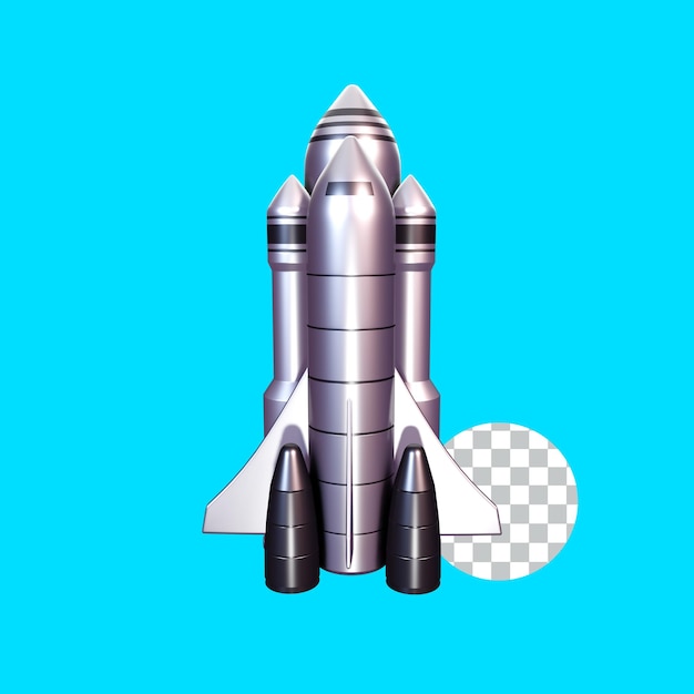PSD space plane 3d icon