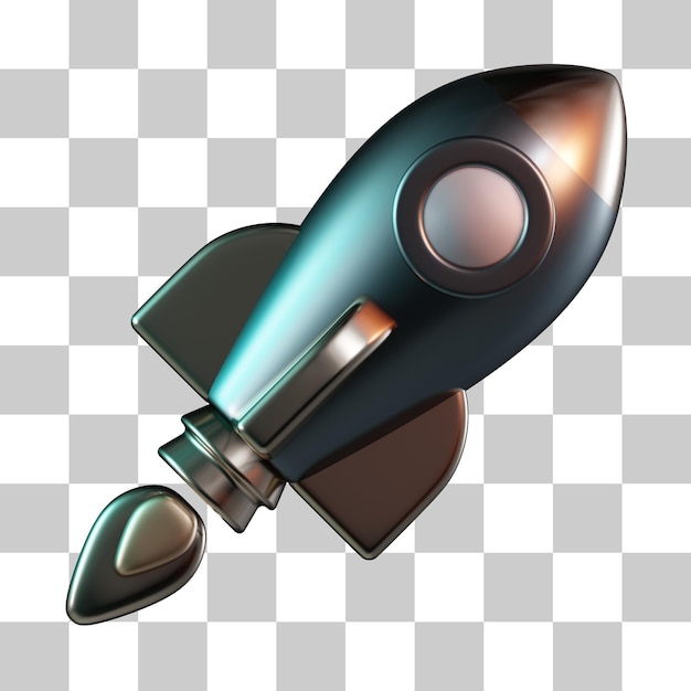 Space Rocket 3D Icon