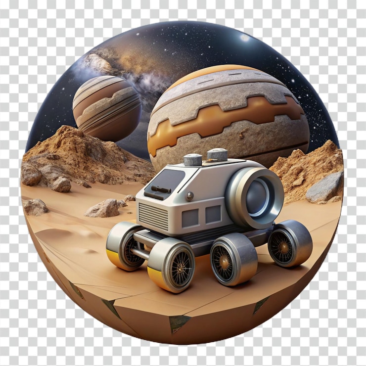 PSD space rover on alien planet