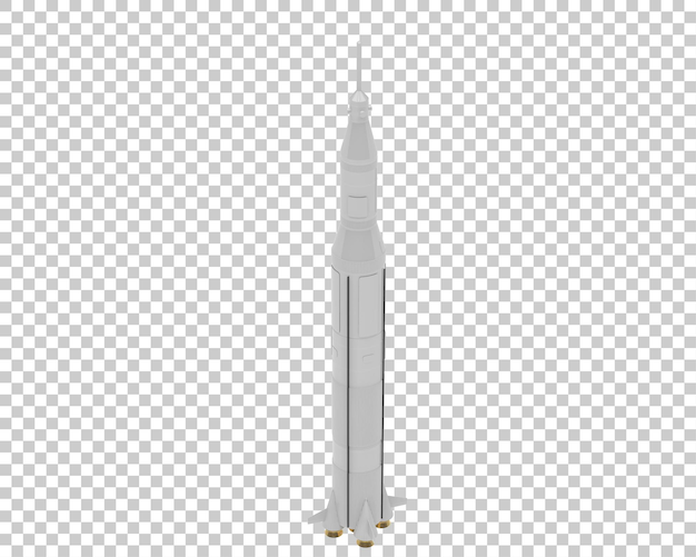 PSD space shuttle isolated on transparent background 3d rendering illustration