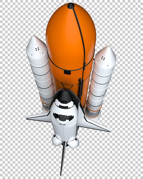 PSD space shuttle on transparent background 3d rendering illustration