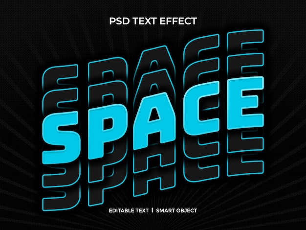 PSD space street style text effect