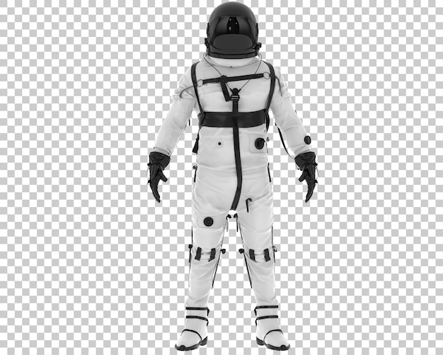 PSD 透明な背景の 3 d レンダリング図に分離された宇宙服